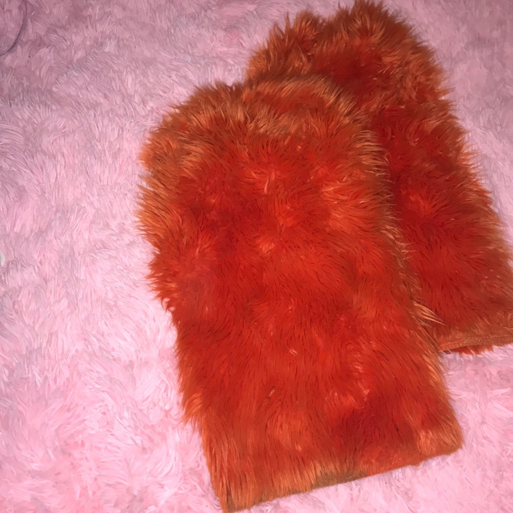 Orange Fluffies/Leg Warmers